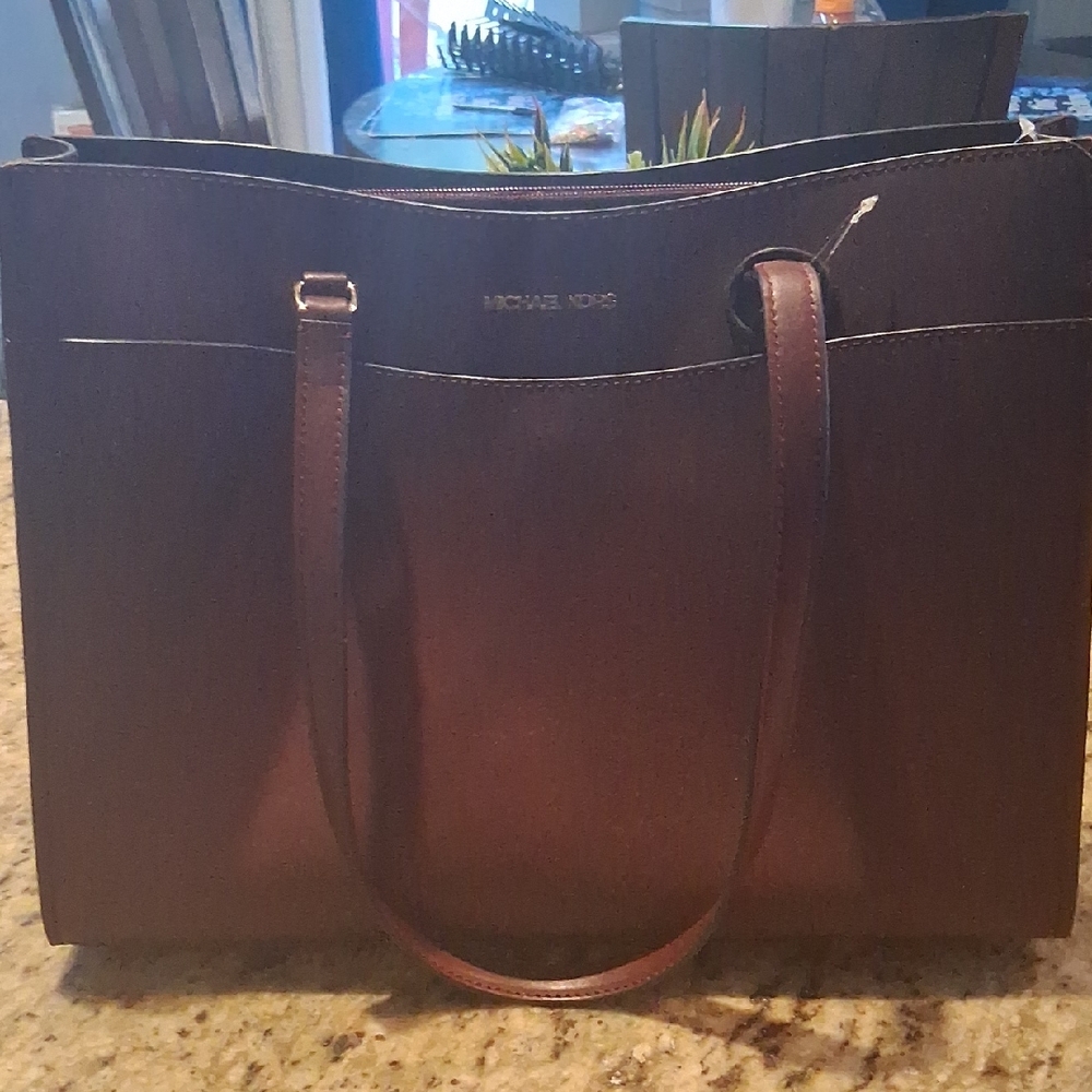 Michael Kors Burgundy Leather Tote